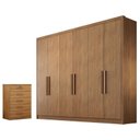 Ver imagem 1 de Guarda Roupa Casal Linea e Gaveteiro Suiça Cumaru 23 - Novo Horizonte