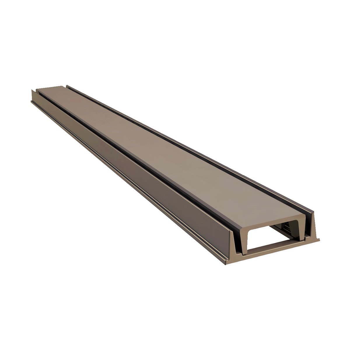 Grelha Linear Invisível Oculta com Caixilho Fendi 100x8cm G.D.A. INDUSTRIA E DISTRIBUIDORA DE FUNDID - 1