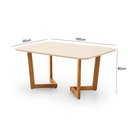 Ver imagem 6 de Conjunto Mesa Jantar 1,60m Off-White 4 Cadeira Verona Corino Caramelo Luxo