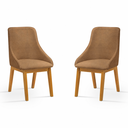 Ver imagem 3 de Conjunto Mesa Jantar 1,60m Off-White 4 Cadeira Verona Corino Caramelo Luxo