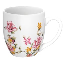 Jogo com 2 Caneca em Porcelana Le Jardim Branco Florido 300ml - 3