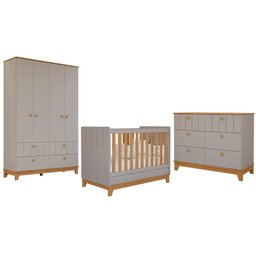 Quarto de Bebê 3 Peças Permóbili Biscoito - Fendi/nature - 1