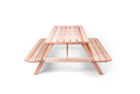 Ver imagem 5 de Mesa Picnic Madeira Maciça 140cm x 70cm Rosa/Marrom