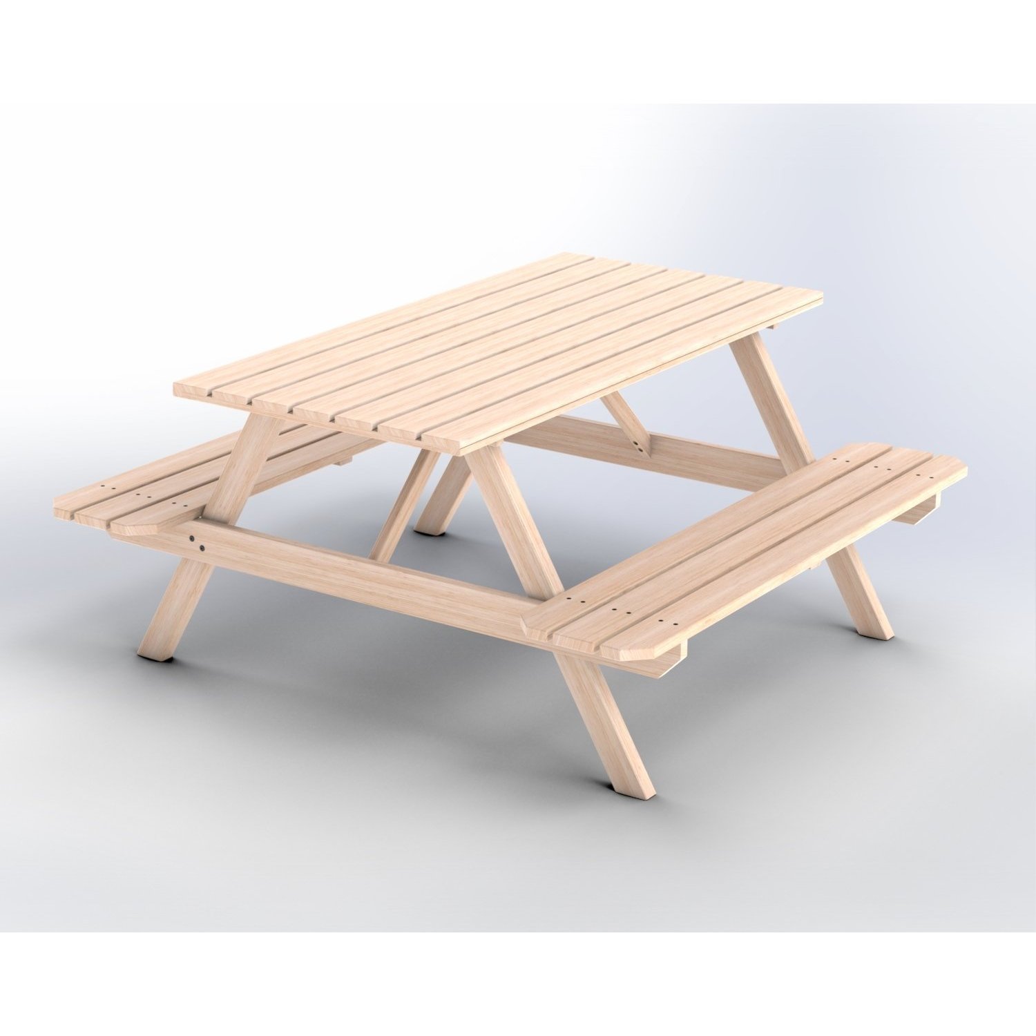 Mesa Picnic Madeira Maciça 140cm X 70cm - 1