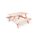 Ver imagem 2 de Mesa Picnic Madeira Maciça 140cm x 70cm Rosa/Marrom