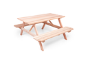 Ver imagem 2 de Mesa Picnic Madeira Maciça 140cm x 70cm Rosa/Marrom