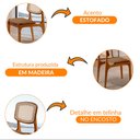 Ver imagem 5 de Conjunto com 2 Cadeiras Malta Premium em Madeira Maciça para Sala de Jantar Moderna Mobília
