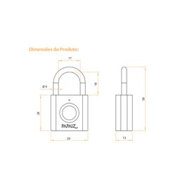 Cadeado Digital com Biometria CF30 Papaiz - 6
