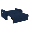 Ver imagem 2 de Sofa Cama Daiane (c/Braços) - Veludo Azul 433