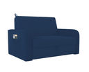 Ver imagem 1 de Sofa Cama Daiane (c/Braços) - Veludo Azul 433