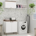 Ver imagem 1 de Kit Área de Serviço Acquaflex 100% Mdf com Armário, Balcão e Nicho com Metalon