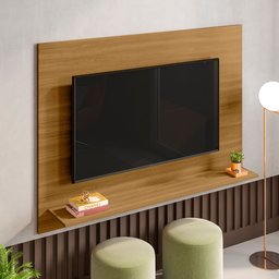 Painel para Tv até 50 Polegadas 1 Prateleira Columbia Espresso Móveis - 7