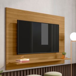 Painel para Tv até 50 Polegadas 1 Prateleira Columbia Espresso Móveis - 6