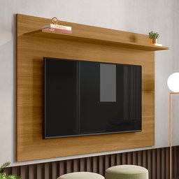 Painel para Tv até 50 Polegadas 1 Prateleira Columbia Espresso Móveis - 5