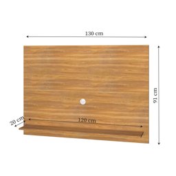 Painel para Tv até 50 Polegadas 1 Prateleira Columbia Espresso Móveis - 3