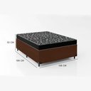 Ver imagem 3 de Cama Box Baú Casal 138 Sintético Marrom com Colchão de Espuma D20 - Tampo Preto 12cm