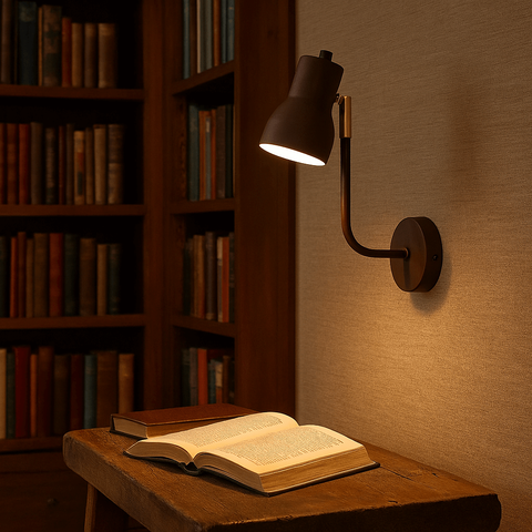 Luminária de Parede Arandela Articulada Carolee Marrom Cortem