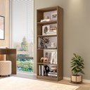 Ver imagem 1 de Estante para Livros Multiuso 5 Nichos 175cmx52cm Montreal Yescasa