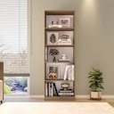 Ver imagem 4 de Estante de Livros 52cmx175cm Multiuso 5 Nichos Montreal YesCasa