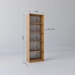 Estante para Livros Multiuso 5 Nichos 175cmx52cm Montreal Yescasa - 3