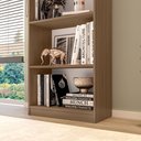 Ver imagem 7 de Estante de Livros 52CMX175CM Multiuso 5 Nichos Montreal Yescasa Marrom/Freijó