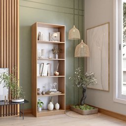 Estante para Livros Multiuso 5 Nichos 175cmx52cm Montreal Yescasa - 1