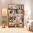 Ver imagem 5 de Estante de Livros 120 cm X 180 cm 5 Prateleiras Seattle Yescasa Marrom/Freijó