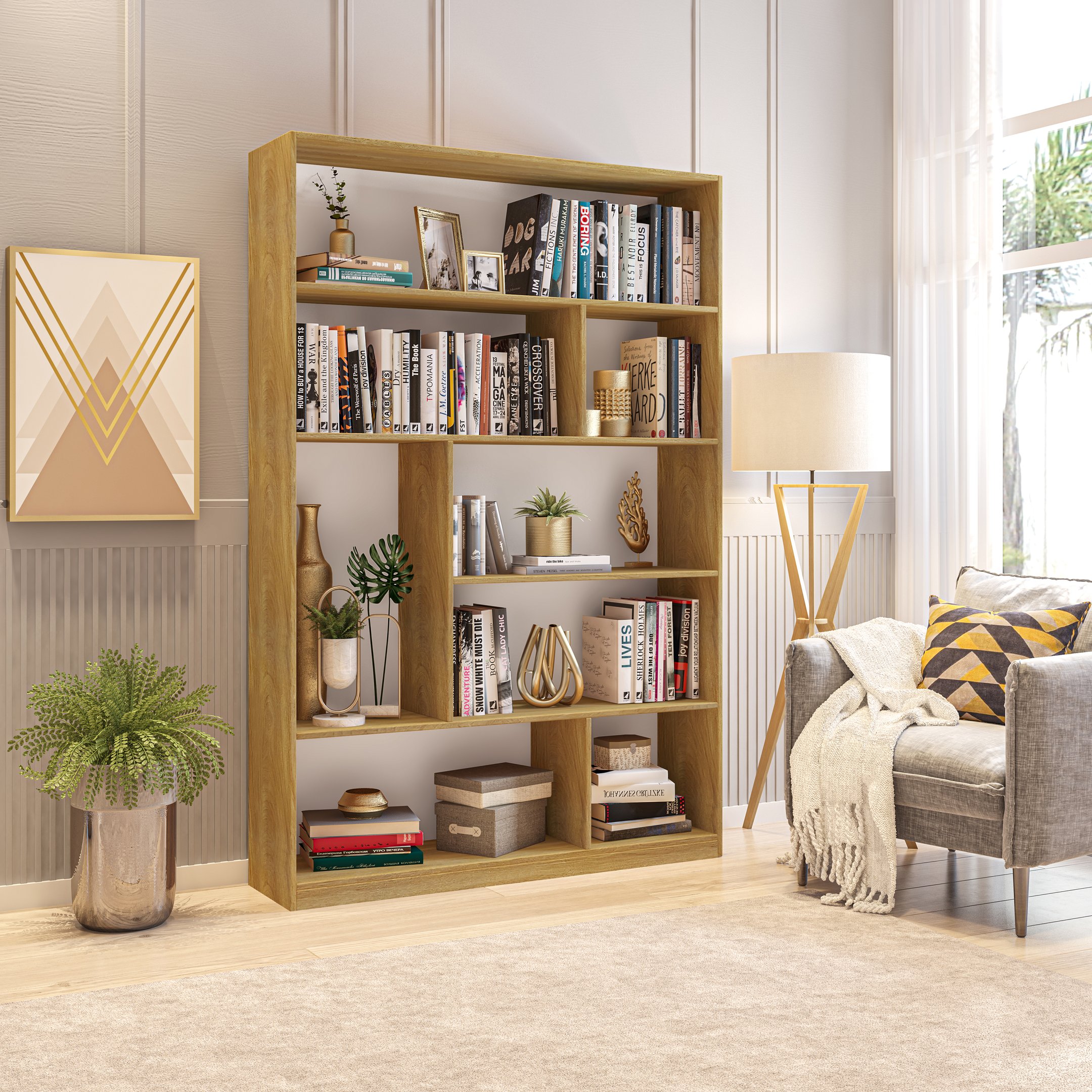 Estante para Livros 180cmx120cm 4 Prateleiras Seattle Yescasa - 1