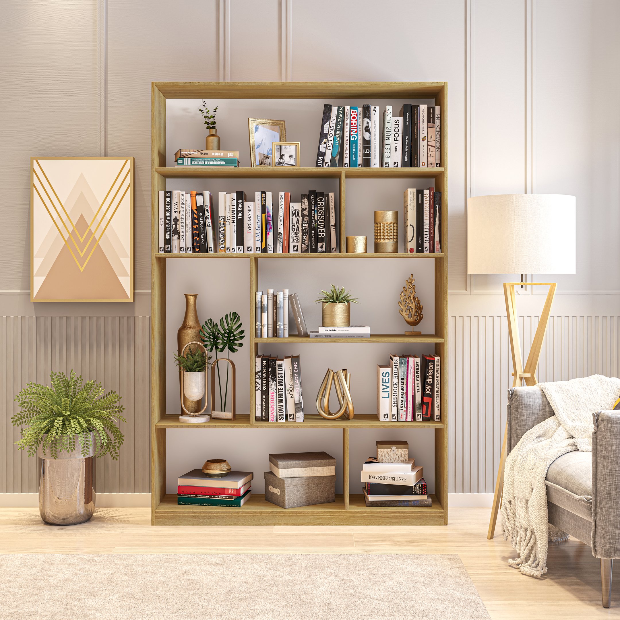 Estante para Livros 180cmx120cm 4 Prateleiras Seattle Yescasa - 2