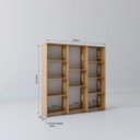 Ver imagem 3 de Estante de Livros 136CMX137,5cm Baixa 11 Prateleiras London Yescasa Marrom/Freijó