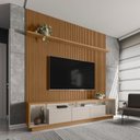 Ver imagem 1 de Rack com Painel Ripado para TV até 75 Polegadas 218cm com Fita LED Cronos CabeCasa MadeiraOriginals