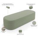 Ver imagem 7 de Kit 02 Puffs Decorativos Orgânicos para Living Quarto 195cm Doha W01 Bouclê Oliva - Lyam Decor
