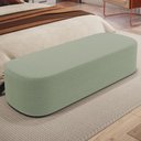 Ver imagem 6 de Kit 02 Puffs Decorativos Orgânicos para Living Quarto 195cm Doha W01 Bouclê Oliva - Lyam Decor
