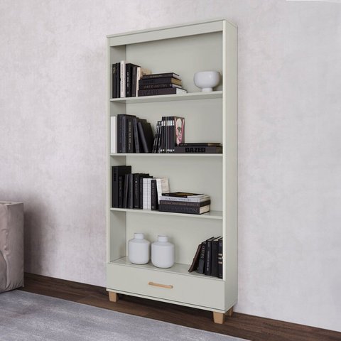 Estante de Livros 100% MDF 77CMX184CM Branco/Off White