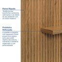 Ver imagem 4 de Rack com Painel Ripado para TV até 75 Polegadas com LED MDF 180CMX250CM Cronos com Fita CabeCasa MadeiraOriginals Marrom