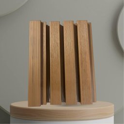 Acabamento Lateral Painel Ripado em Wpc Teak B Casa Grassi - 2