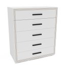 Ver imagem 2 de Cômoda Valência com 5 Gavetas 90x104cm Branco 240831