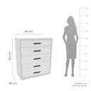 Ver imagem 4 de Cômoda Valência com 5 Gavetas 90x104cm Branco 240831