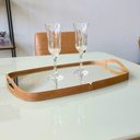 Ver imagem 2 de Bandeja Espelhada Vale em Couro Marrom