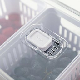 Kit 2 Organizadores de Geladeira 5l Clear Fresh 3 Cestos ou Cozinha Frutas Legumes - 5