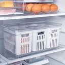 Ver imagem 3 de Kit 2 Organizadores de Geladeira 5l Clear Fresh 3 Cestos ou Cozinha Frutas Legumes