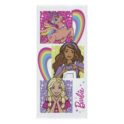Toalha Banho Barbie Personagem Felpuda Estampada 60 X 120cm
