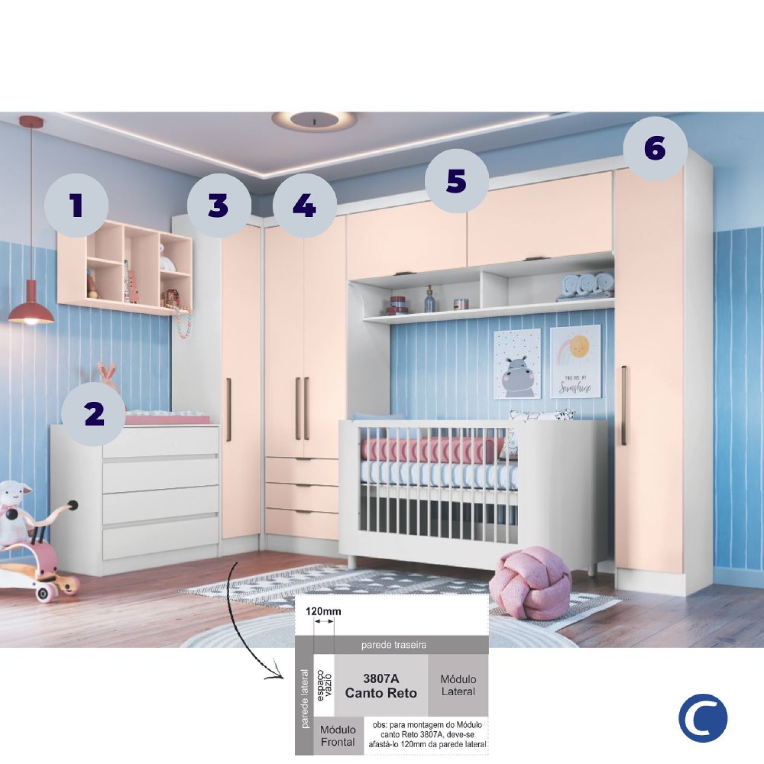 Guarda Roupa Modulado 6 Peças Infinity - 2