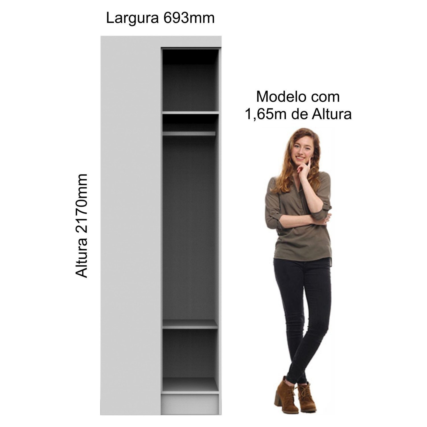 Guarda Roupa Modulado 6 Peças Infinity - 12