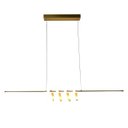 Ver imagem 1 de Pendente Moderno Dourado 100cm Led 50W 3200K Bivolt PARIS LUZ