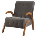 Ver imagem 2 de Poltrona do Papai em Veludo Pés em Mdf Garden