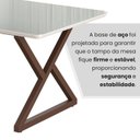 Ver imagem 7 de Mesa para Sala de Jantar Retangular 120x90cm MDF com Vidro Império Branco/Marrom/Off White