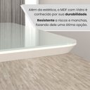 Ver imagem 5 de Mesa para Sala de Jantar Retangular 120x90cm MDF com Vidro Império Branco/Marrom/Off White