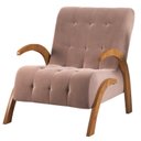 Ver imagem 2 de Poltrona do Papai em Veludo Pés em Mdf Garden