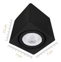 Ver imagem 3 de Kit 10 Spot Sobrepor Teto Beiral para Lâmpada Dicroica Preto Direcionável + 10 Lâmpadas Cor:preto -